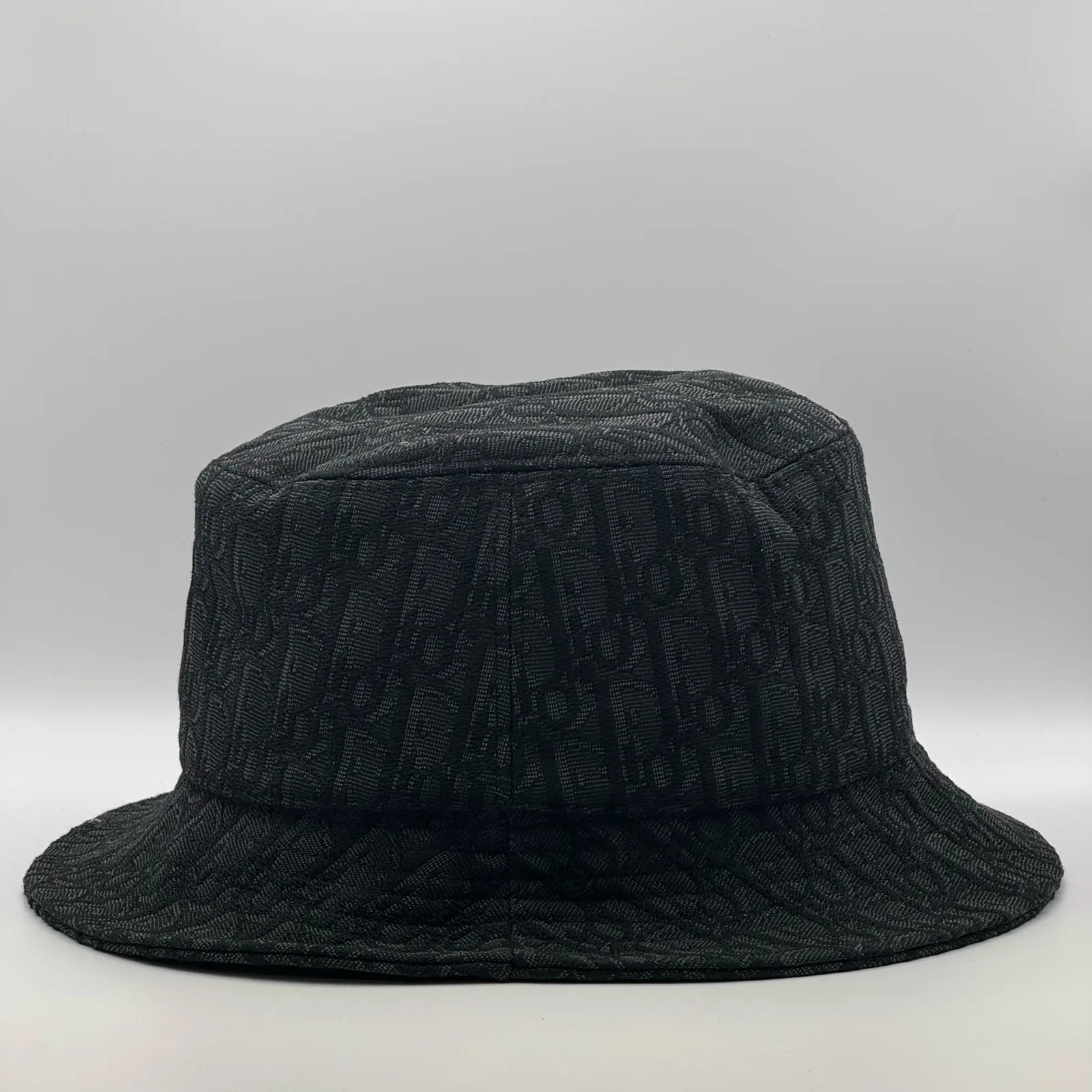 Black Dior Oblique bucket hat, opposite side view.